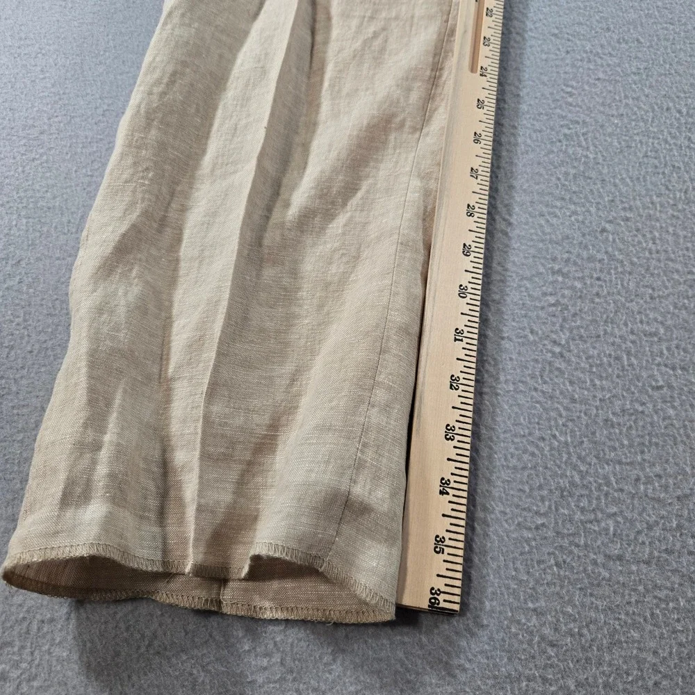 Joseph Abboud JOE Dress Pants Mens 40U Beige 100% Linen Slim Fit Separates NWT
